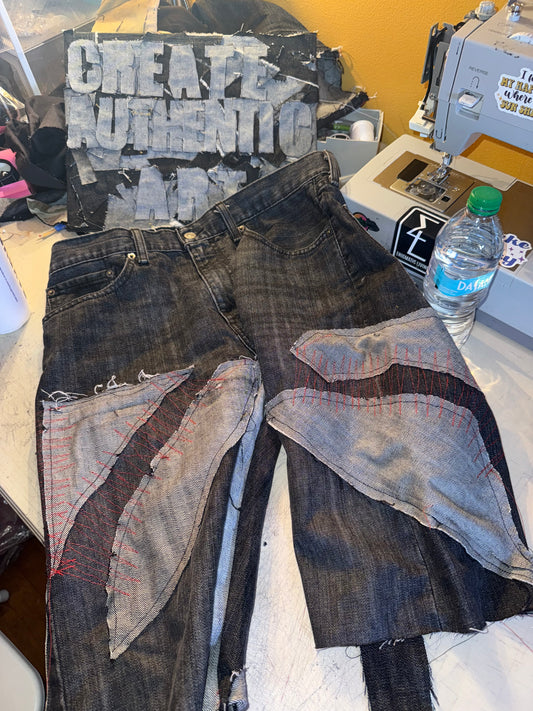 1/1 Black Inversion Jorts