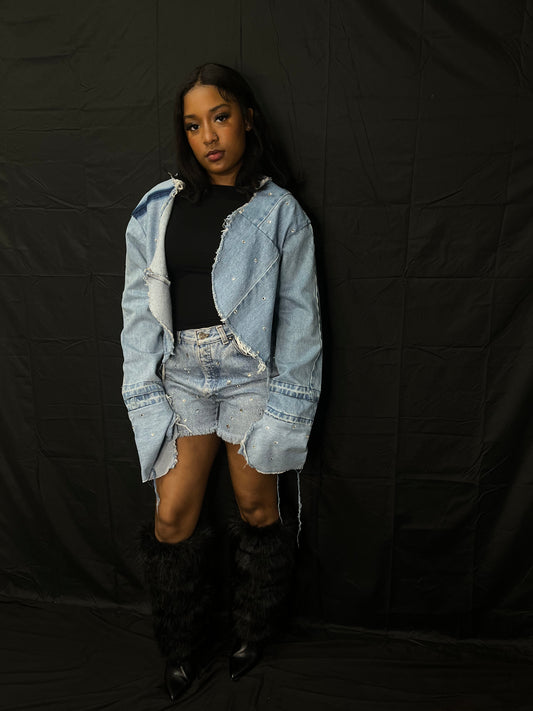 1/1 2-Piece Diamond Denim Set